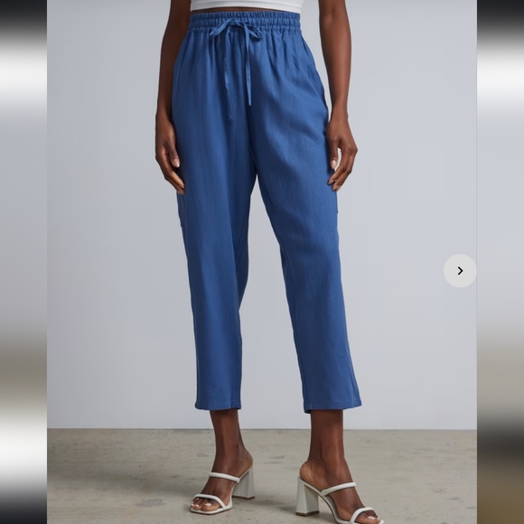 NWT Linen Blend High Waist Wide Leg Pants - Picture 3 of 3